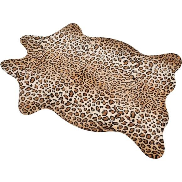Leopard Rug Cheetah Print Rug Area Carpet Cute Western Decor Animal Skin Rugs - Picture 1 of 8